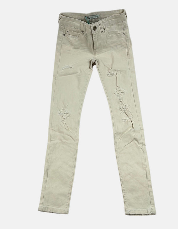 Sandstone Distressed Skinny Jeans
